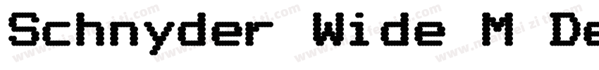 Schnyder Wide M Demi字体转换